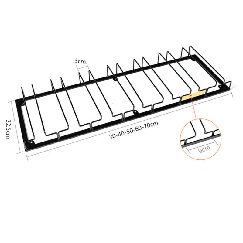 Kilmarnock Hanging Wine Glass Rack in Black
