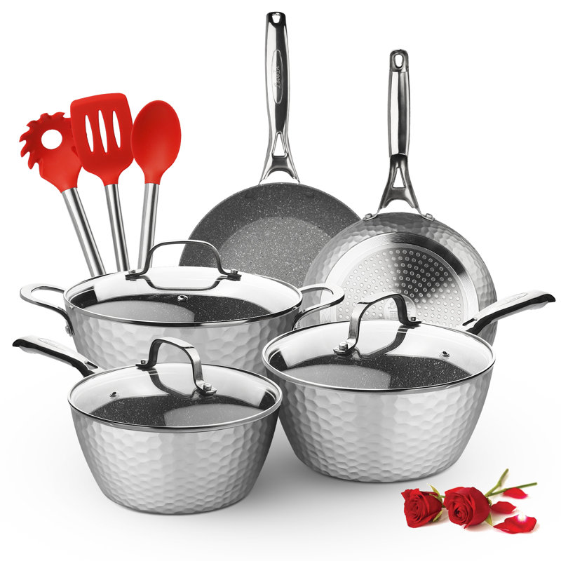 Batterie de cuisine antiadhésive en aluminium 11 pièces Kutime