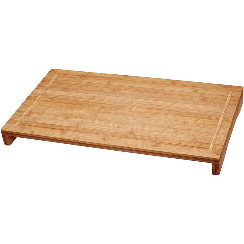 Large Bamboo Over-the-Sink Cutting Board with Channel Edge