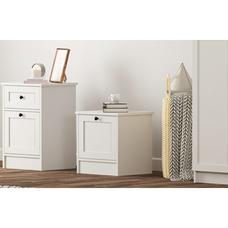 Hillsby 45cm W Manufactured Wood Bedside Table