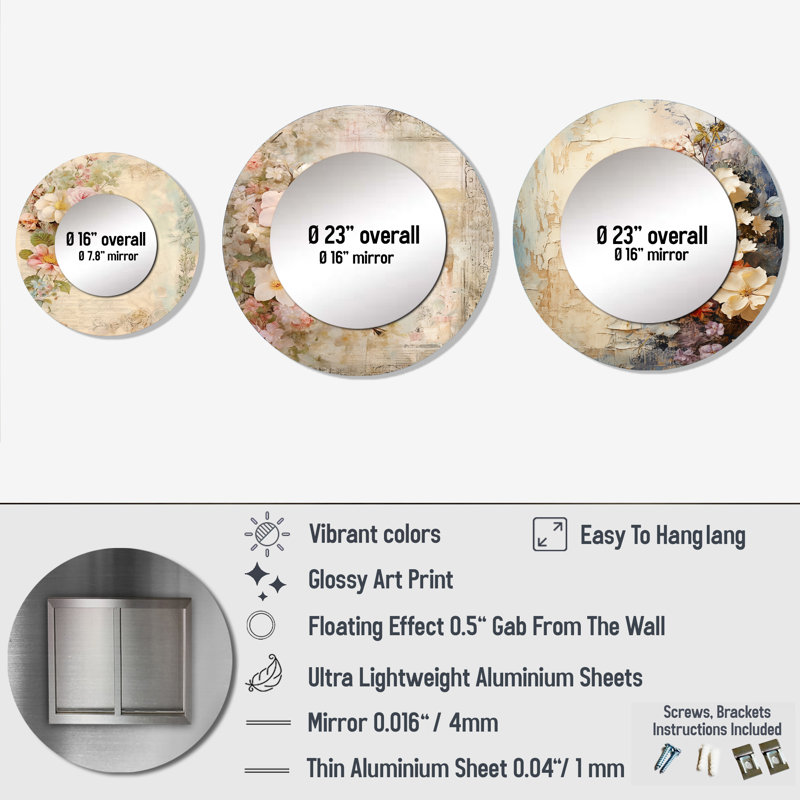 Metal Round Mirror