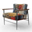 Fauteuil rembourré moderne Gold Red Collage Serenade