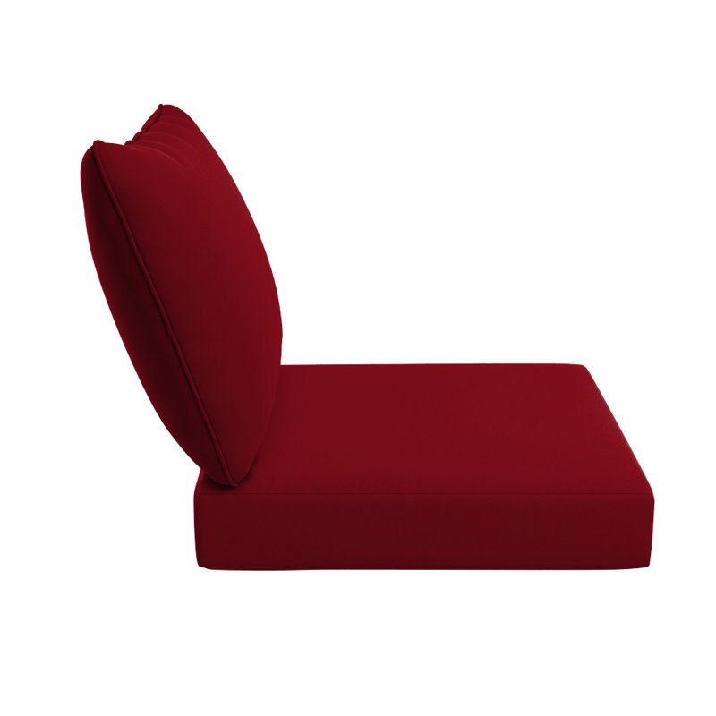  Deep Seat Cushion, 24" X 48" X 5.5", Premium Memory Foam Core With Rolled Front & Boxed Edge Seat, Solstice Olefin Fabric, Patio Cushions For Outdoor Sofas & Loveseats