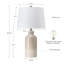 22.5in 3-Way Ceramic Table Lamps with White Shades