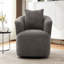 Fauteuil pivotant à 360 °, canapé d'appoint 38,2 po, fauteuil pivotant rembourré en tissu avec coussin décoratif pour salon confortable, chambre à coucher, bureau