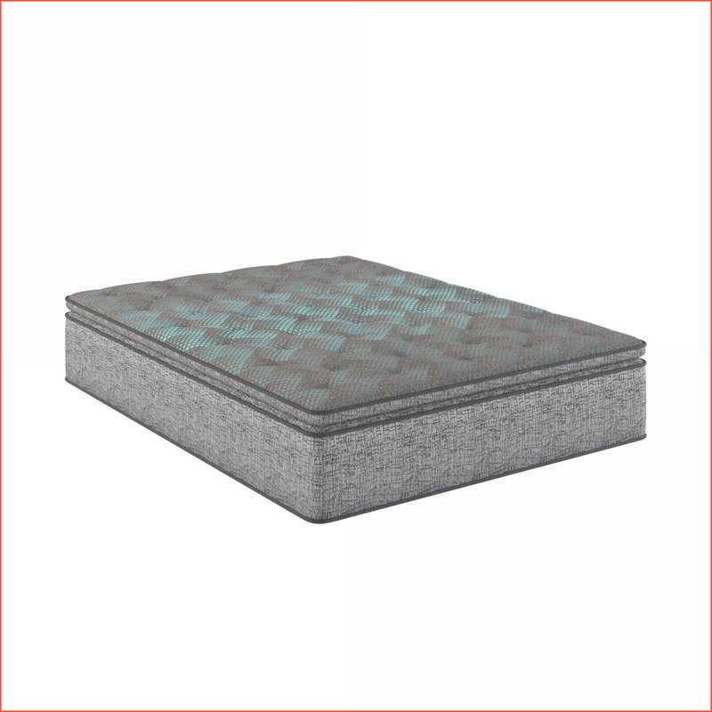 Mattresses | Restonic 12" Hybrid Euro Top Mattress, California King, Plush Comfort, Pocketed Coils | Foam | Slate, 12"