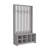 Hall Tree with 7 Shelves, Smokey Gray
