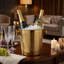 URBNLIVING Gold Metal Barware Set Cocktail Shaker Ice Bucket Wine Cooler Tongs Double Wall - Champagne & Wine Bottle Cooler