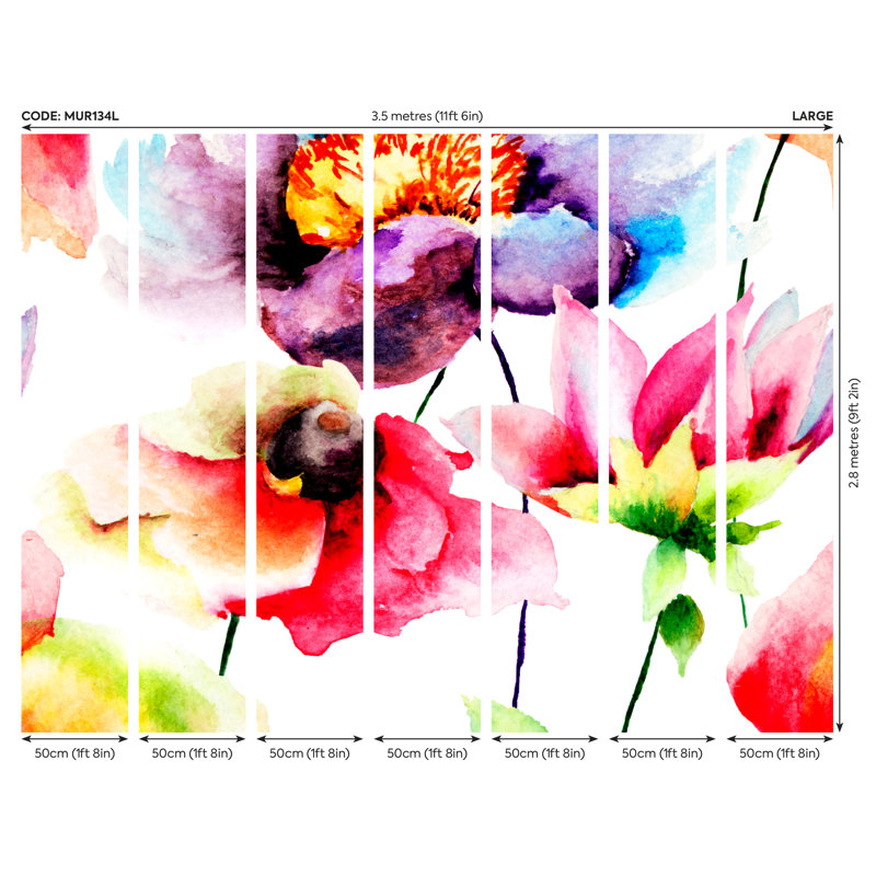 Bihari Matte Wall Mural, 280 cm L x 350 cm W