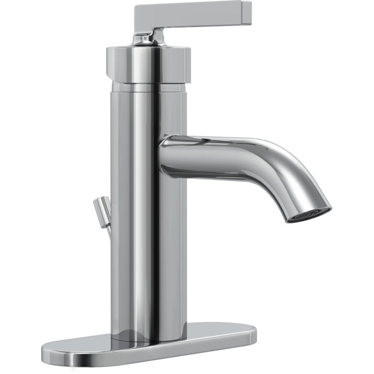 Single-Hole Single-handle Bathroom Faucet with Drain Assembly