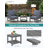 Reata HDPE 2-Person Conversation Set With Double-Tier Side Table and Cusions-98502854-98502853
