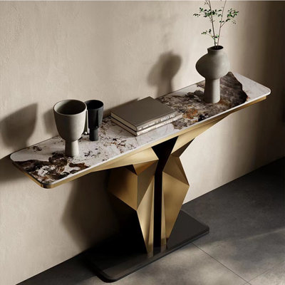 Modern simple sintered stone porch table