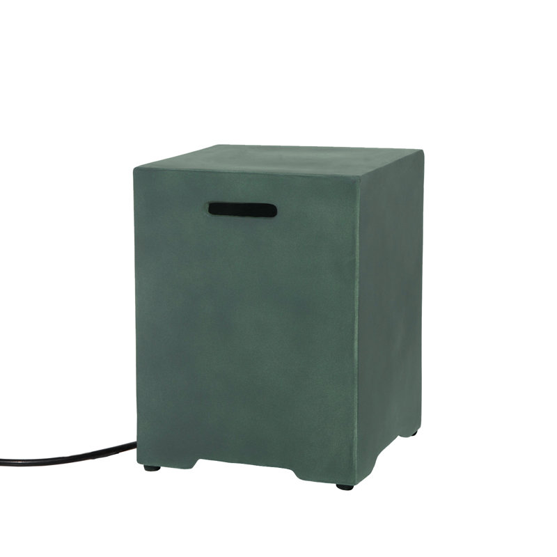 Table d'extérieur avec couvercle pour réservoir de propane, Vert foncé