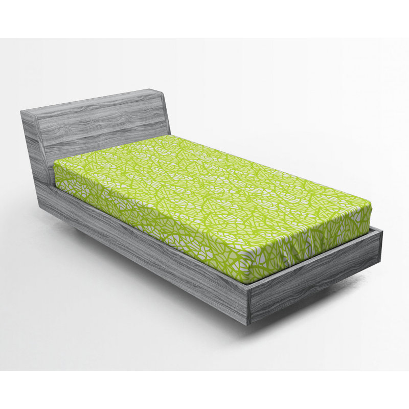 Microfiber Floral Fitted Sheet, Twin XL Fitted Sheet