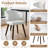 Modern PU Leather Dining Chair with Curved Backrest and Solid Wood Legs-622345892