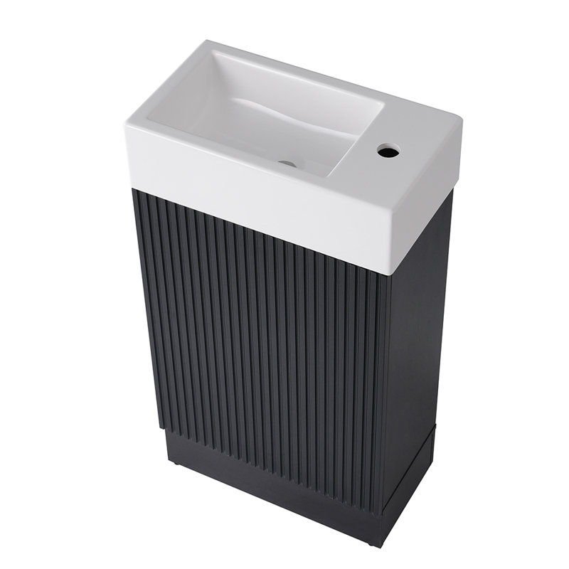 Armoire de meuble-lavabo avec tablette à deux niveaux