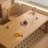 Modern Burlywood Rectangular Solid Wood Dining Table-705725229