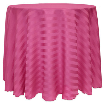 Latitude Run® Satin-Stripe Tablecloth Round