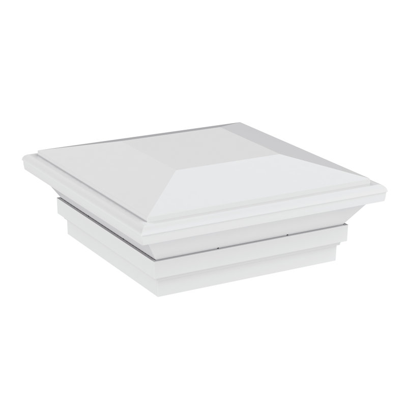 5 in. W x 5 in. D Contemporary Post Top White