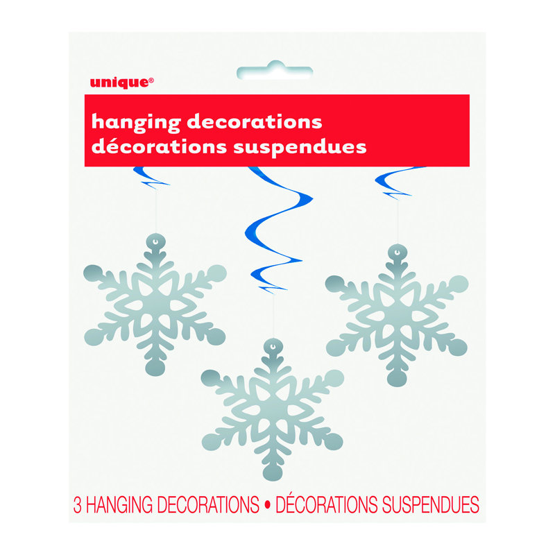 3 Piece Disposable Paper Plastic Paper Christmas Danglers Disposable Party Supplies for Guests