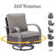 Chaises pivotantes d'extérieur en rotin avec coussins Bobra (ensemble de 4)-1060126610