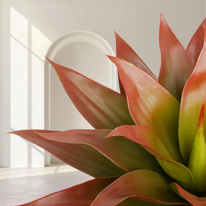 Agave artificielle, Vert-rouge bicolore, 24