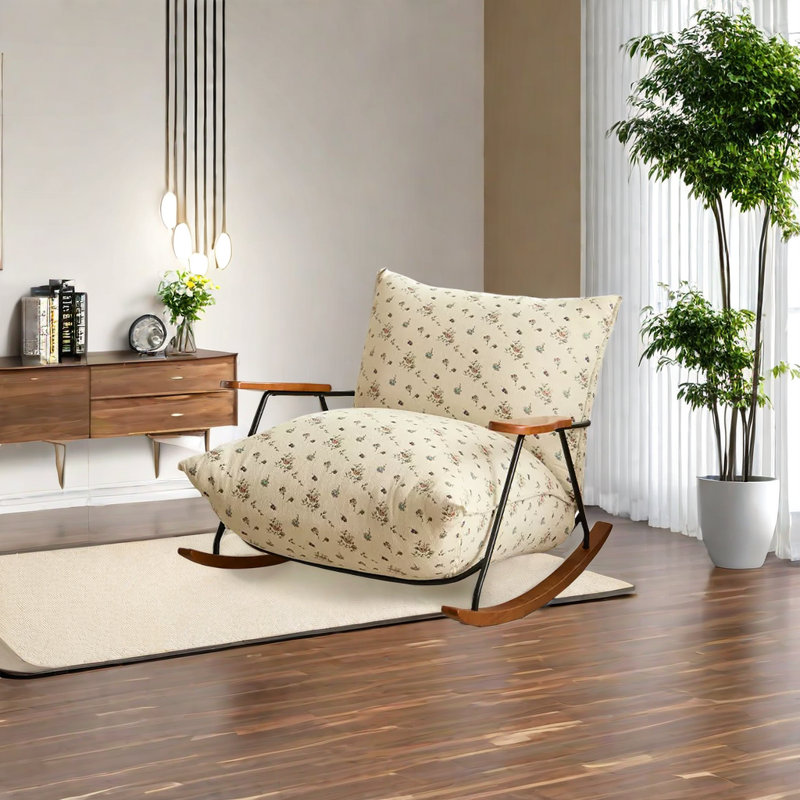 Chaise berçante Modern Home, Brun