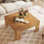 Table basse carrée en bois massif 39,37 "