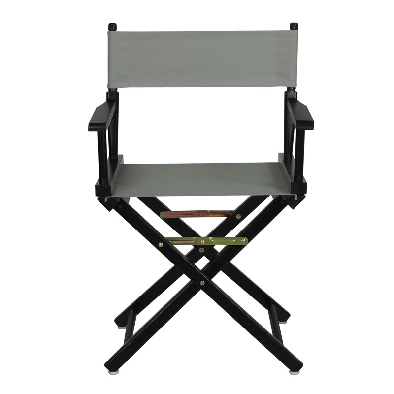 Chaise de réalisateur pliante 18 po, gris, Noir, noir, noir, noir