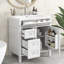 Meuble-lavabo 30,09 po avec rangement en résine-94399978