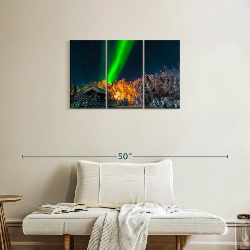 Alvord Wintry Lapland Northern Lights, H 20 po x l 33 po