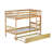 Twin Over Twin Solid Wood Bunk Bed With Trundle&Ladder, Convertible Into Twin Size Beds-2050400548