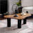 Search-Optimized Keyword Title Modern Irregular Cloud Shape Coffee Table, High Density Eco-Friendly Board Accent Table, High-Gloss Baking Varnish Smooth Surface, Stable Cylindrical Legs, Easy Assembly Minimalist Living Room Table