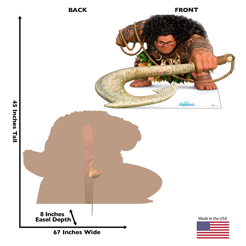 Maui Disney Moana 45'' Cardboard Stand-Up with Hook
