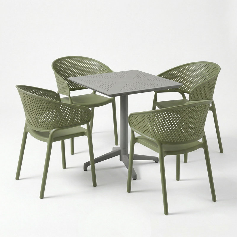 Plastic Patio Dining Set Table,