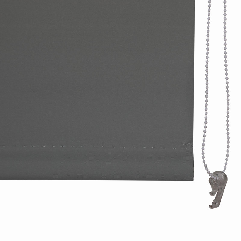 Thermal Blackout Roller Blind - Trimmable Cut to Size - Heavy Duty Metal Tube, Grey, 165 cm L x 150 cm W