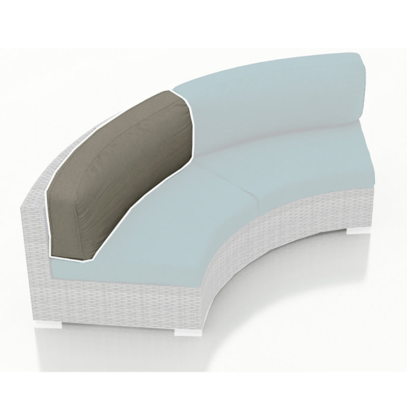 Curved Loveseat Back Cushion - Canvas Flax, Gray