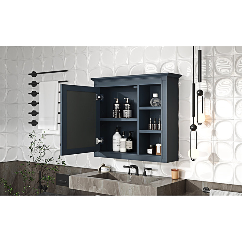 Armoire à pharmacie murale avec miroir, Bleu