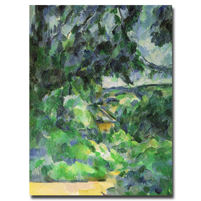«Blue Landscape, 1903» par Paul Cezanne - reproduction d'art sur toile, H 24 po x l 18 po x P 2 po