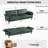 89" Faux Leather Convertible Sofa Couch with 2 Square Pillows,Adjustable Backrest& Armrests, Modern Loveseat Sleeper for Living Room, Dark Green-1769766018