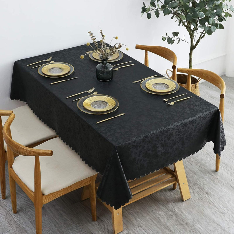 Nappe rectangulaire, nappes en vinyle résistantes et imperméables, housse de table lavable et lavable pour la cuisine et la salle à manger