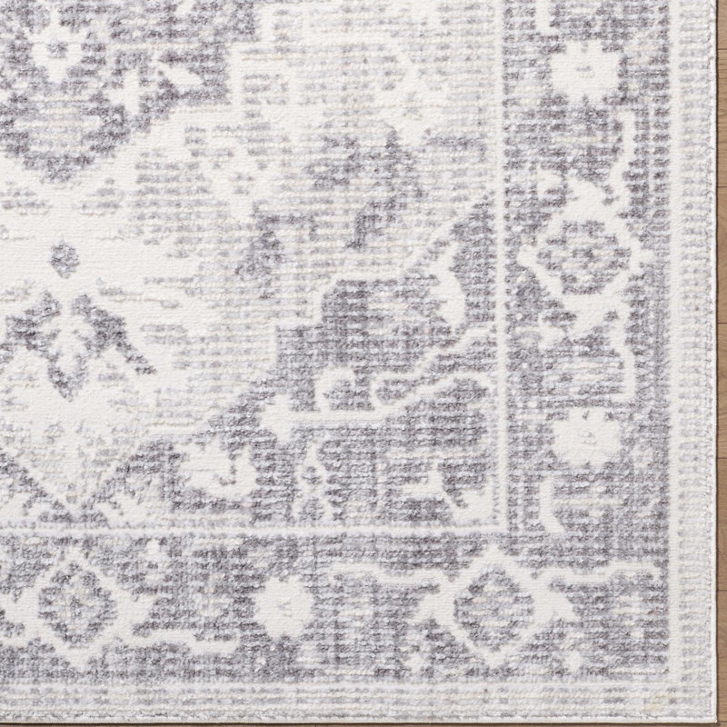 ELLE Decor X Livabliss Odeon Machine Woven Rug, Rectangle 2' x 2'11", Light Gray