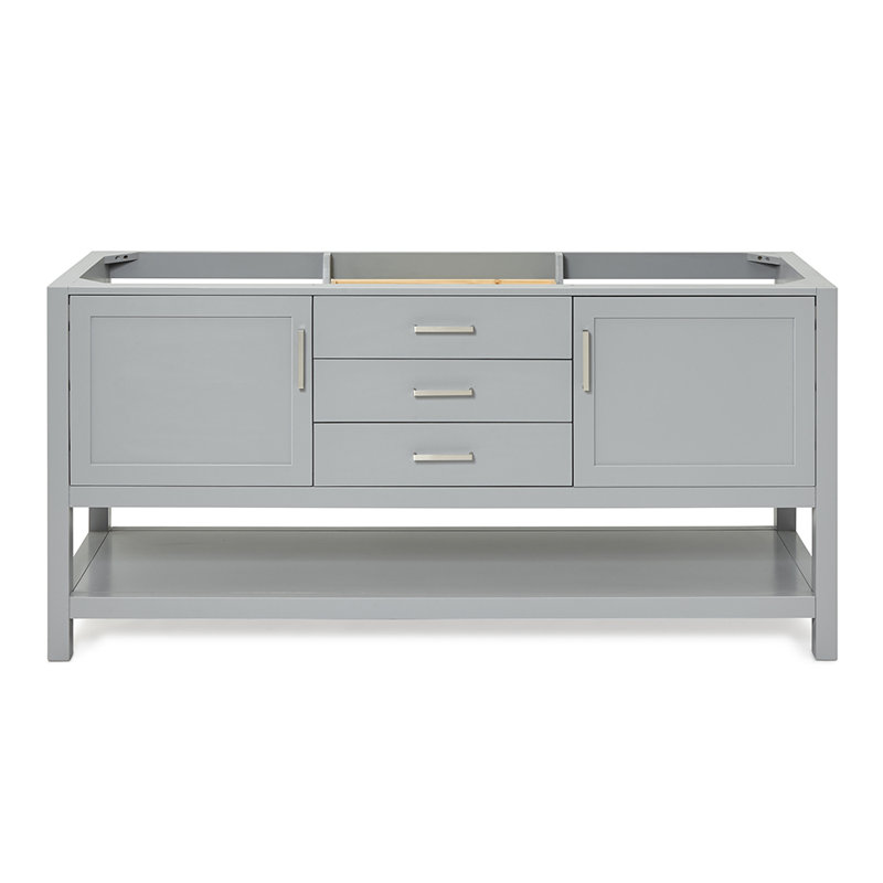 Abdullah 72'' Double Bathroom Vanity Base Only, Gray