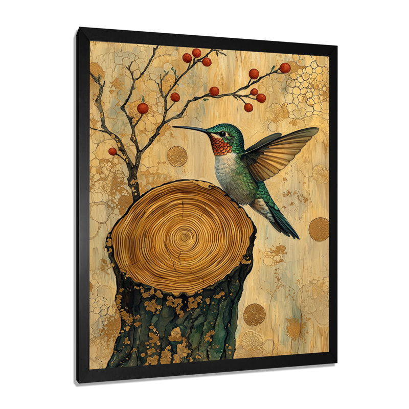 Giann - animaux, art mural sur toile, H 20 po x l 12 po, Picture Framed, Noir, noir, noir, noir