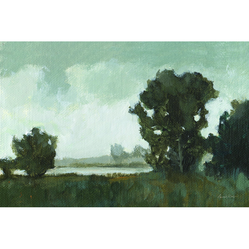 Voie d'eau par Pamela Munger - reproduction imprimée, H 32 po x l 48 po, Papier avec cadre doré simple avec cadre doré