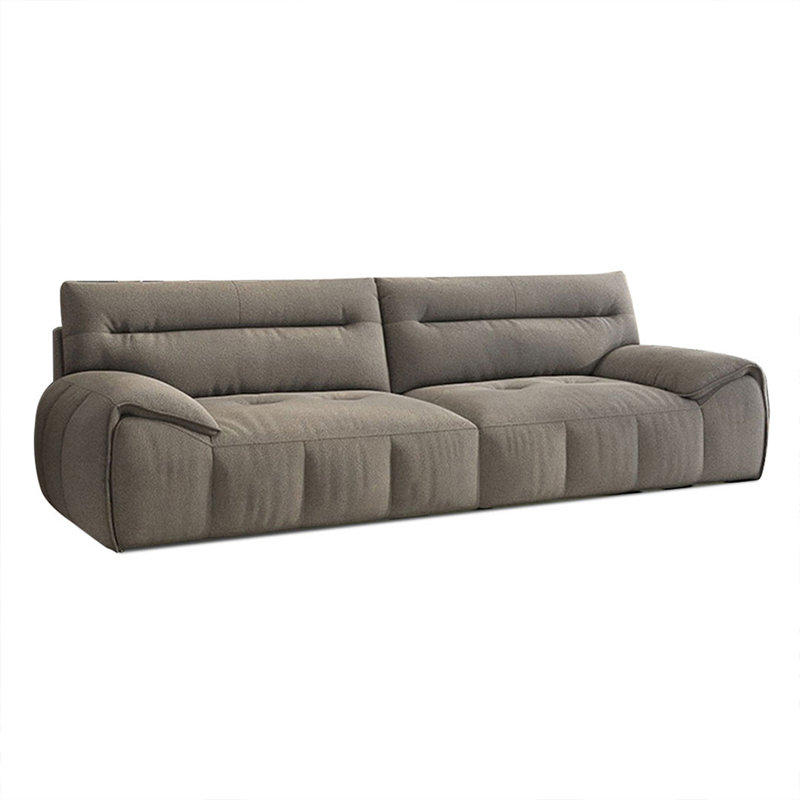 Canapé modulaire 100% polyester 90,55 po gris, Gris, L 90,55 po x P 36,22 po x H 32,68 po