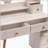 Stylish Vanity Table + Cushioned Stool,Touch Control LED Mirror,Large Capacity Storage Cabinet, 5 Drawers,Fashionable Makeup Furniture