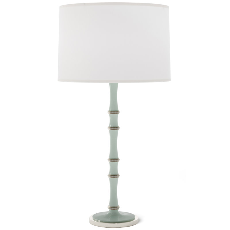 Kane Table Lamp, Celadon, Polished Nickel, Celadon