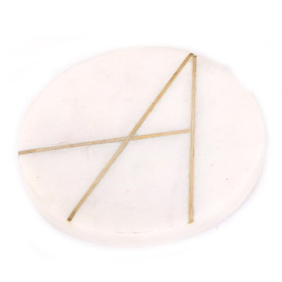 Marble Round 4 Piece Coaster Set