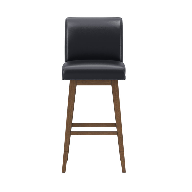 Tabouret pivotant en métal Wyndham, Argent, Noir